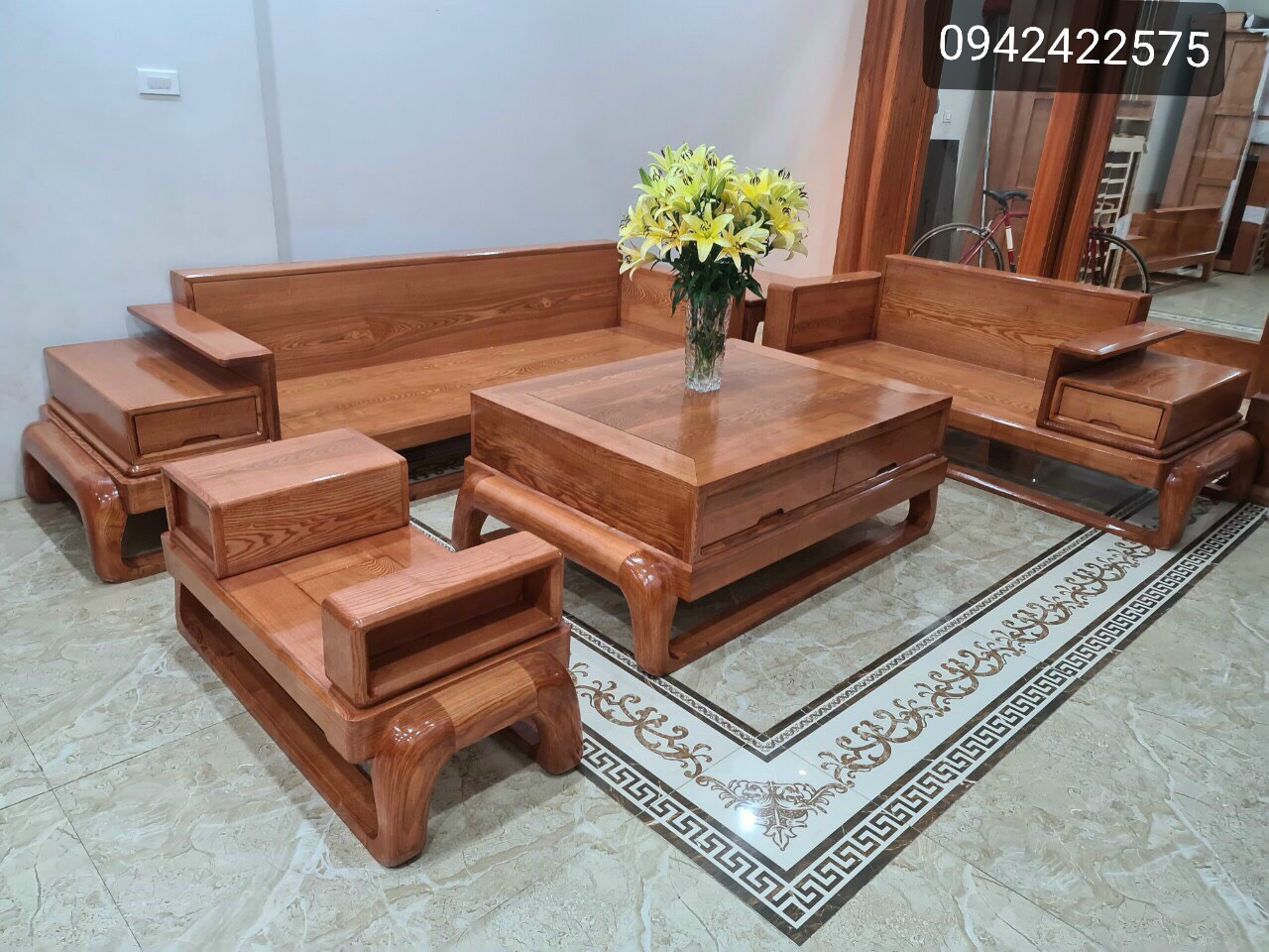 Sofa Gỗ Phòng Khách Cao Cấp SFTT07